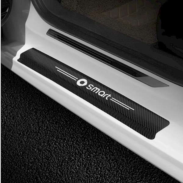 Smart Fortwo Forfour Black Carbon Fibre Effect Sill Protectors - Fortwo Forfour 2015 - 2023