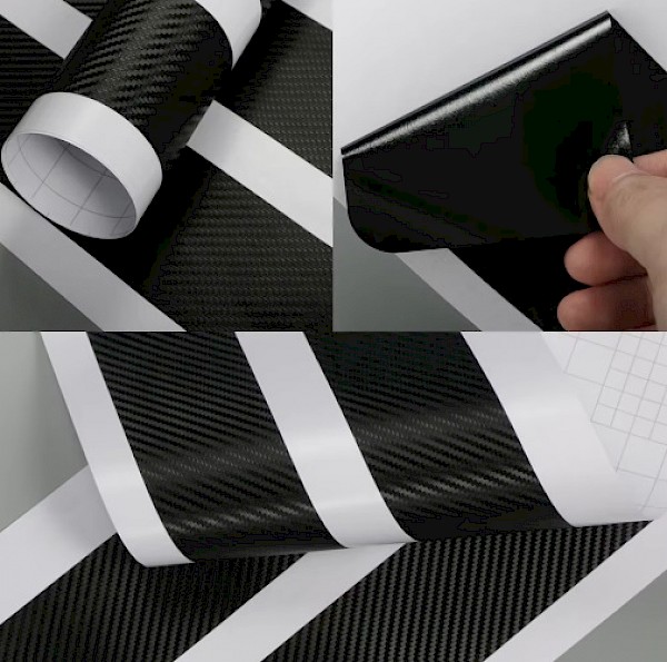 Smart Fortwo Forfour Black Carbon Fibre Effect Sill Protectors - Fortwo Forfour 2015 - 2023