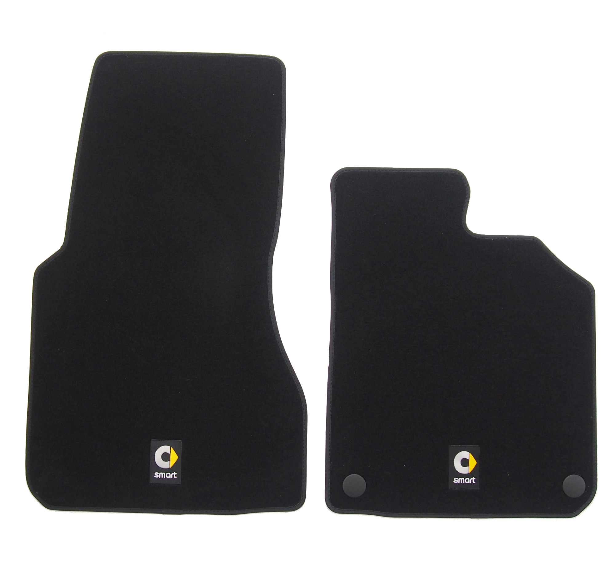 Smart Car Black Velour Floor Mats RHD - Fortwo Forfour 2015 On