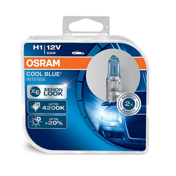 Smart Car Night Breaker Cool Blue Halogen Headlight Bulbs H1 - Fortwo 02 To 07