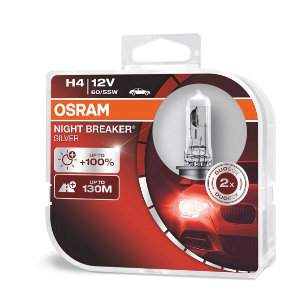 Smart Car Night Breaker Silver Halogen Headlight Bulbs H4 - Fortwo Forfour 2015 On
