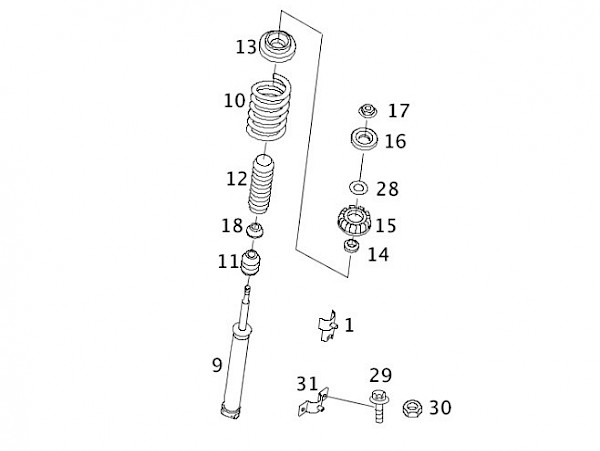 Smart Car Top Suspension Anti-Friction Bearing - Fortwo 01 - 07