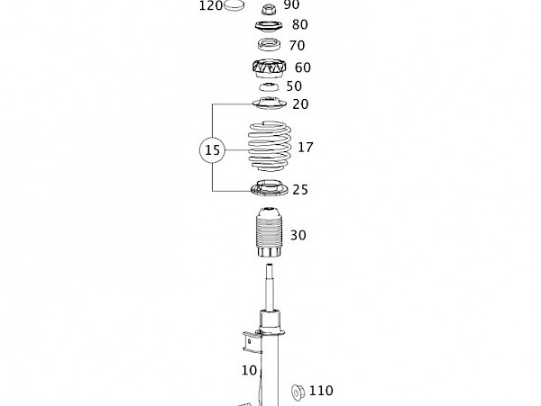 Smart Fortwo Top Suspension Anti-Friction Bearing - Fortwo 07 - 2014