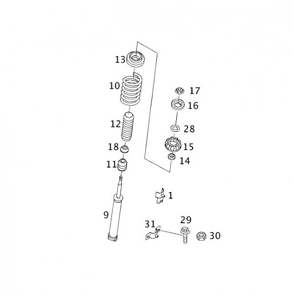 Smart Car Top Suspension Cup Disc Pull Stop Front - Fortwo 01 To 07
