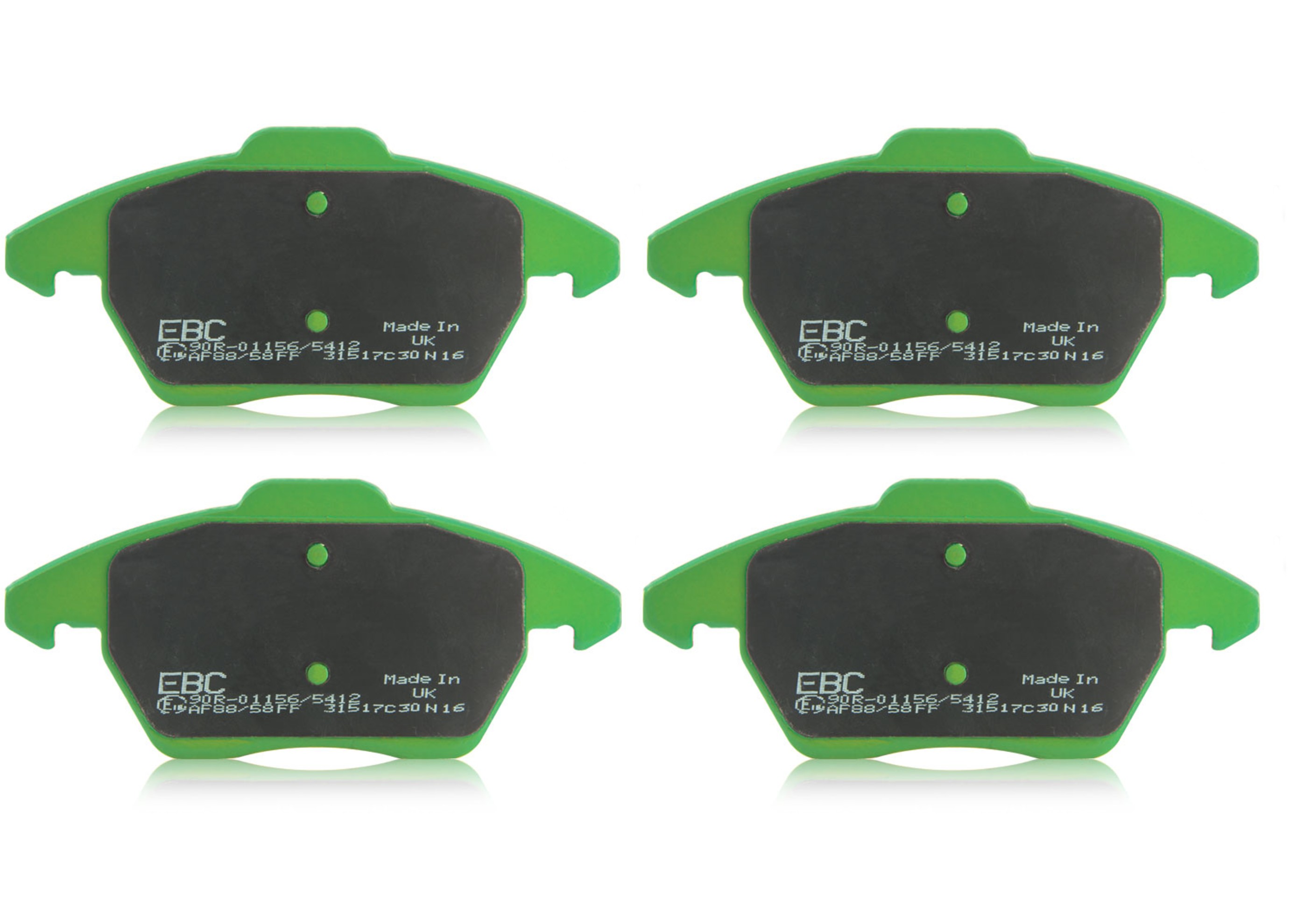 Smart Car Upgraded EBC Greenstuff Front Brake Pads - Fortwo Inc Brabus Up To 07