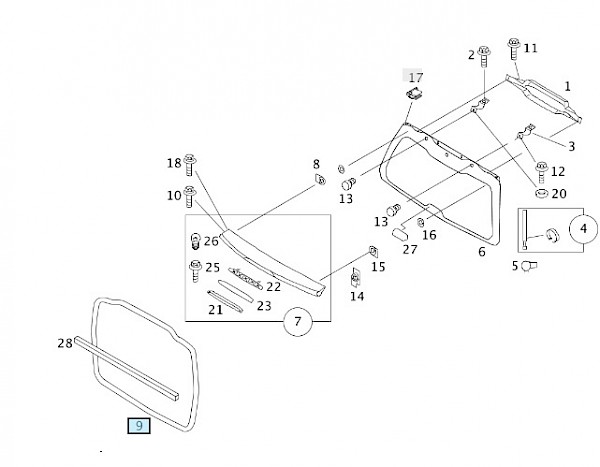 Smart Fortwo Coupe Boot Seal - Fortwo Up To 07