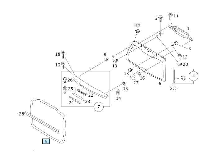 Smart Fortwo Coupe Boot Seal - Fortwo Up To 07