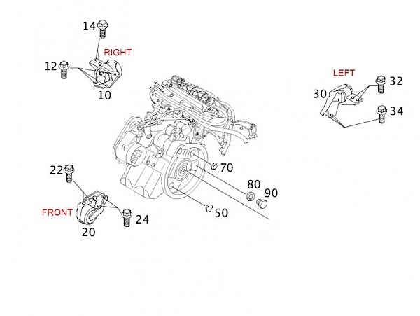 Smart Roadster Engine Motor Mount Suspension