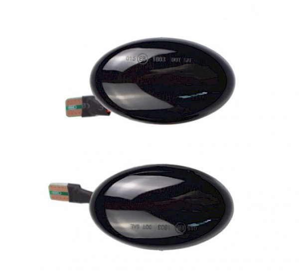 Smart Car Black Smoke Flowing LED Indicator Side Flasher Repeater Front Wing - Fortwo 1999 - 2007