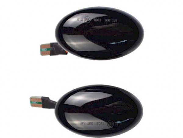 Smart Car Black Smoke Flowing LED Indicator Side Flasher Repeater Front Wing - Fortwo 1999 - 2007