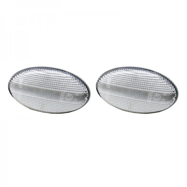 Smart Car Clear LED Indicators Side Flashers Repeaters Front Wing - Fortwo 1999 - 2007