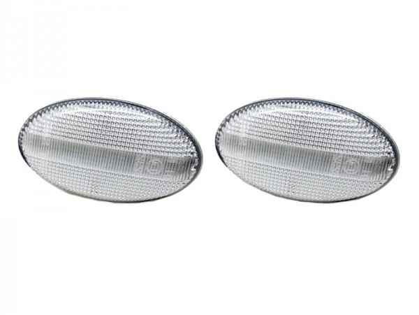 Smart Car Clear LED Indicators Side Flashers Repeaters Front Wing - Fortwo 1999 - 2007