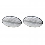Smart Roadster Clear LED Indicators Side Flashers Repeaters Front Wing