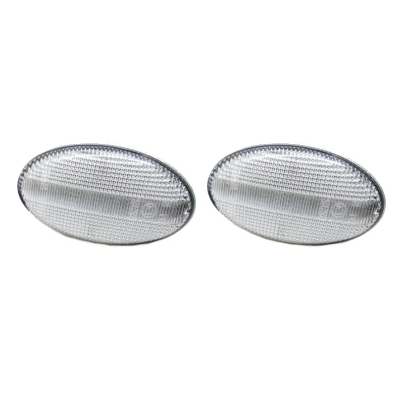 Smart Roadster Clear LED Indicators Side Flashers Repeaters Front Wing