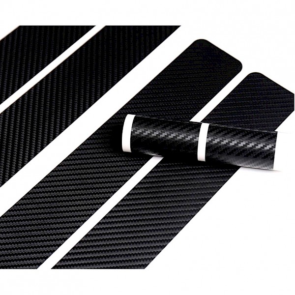 Smart Fortwo Carbon Fibre Effect Sill Stickers Protectors - Fortwo 2007 - 2014