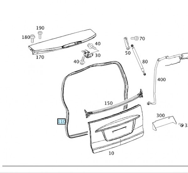 Smart Fortwo Boot Seal - Fortwo 07 - 2014