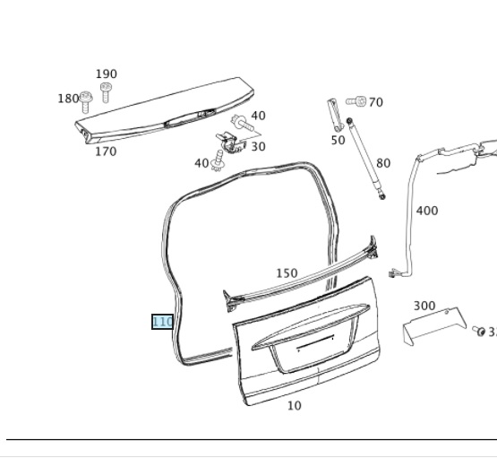 Smart Fortwo Boot Seal - Fortwo 07 - 2014