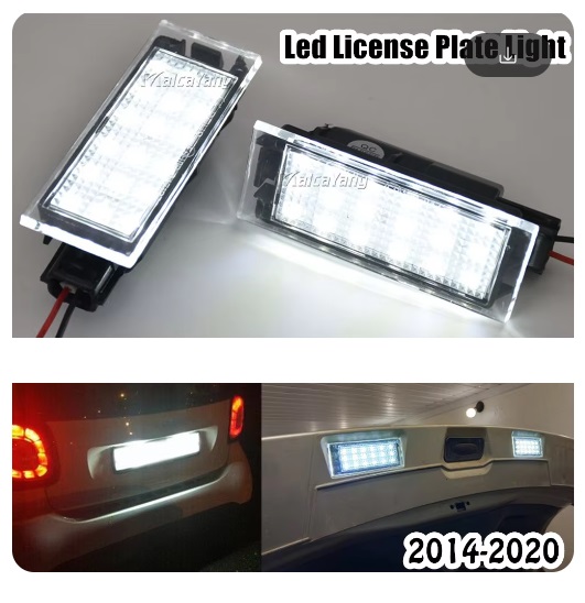 Smart Fortwo LED Rear Number Plate Lights Pair - Fortwo 2015 on