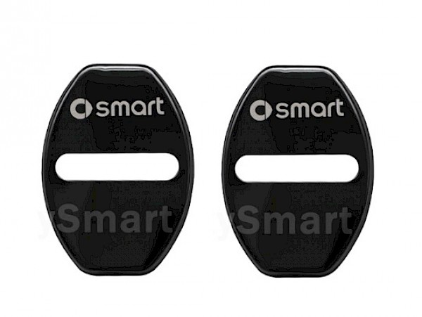 Smart Fortwo Stainless Steel Chrome Effect, Red or Black Door Latch Cover - Fortwo 07 - 2014