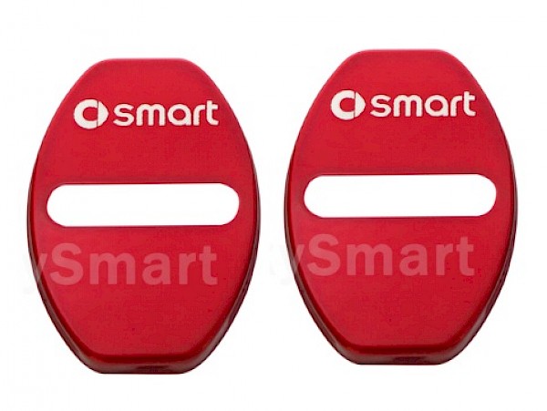 Smart Fortwo Stainless Steel Chrome Effect, Red or Black Door Latch Cover - Fortwo 07 - 2014