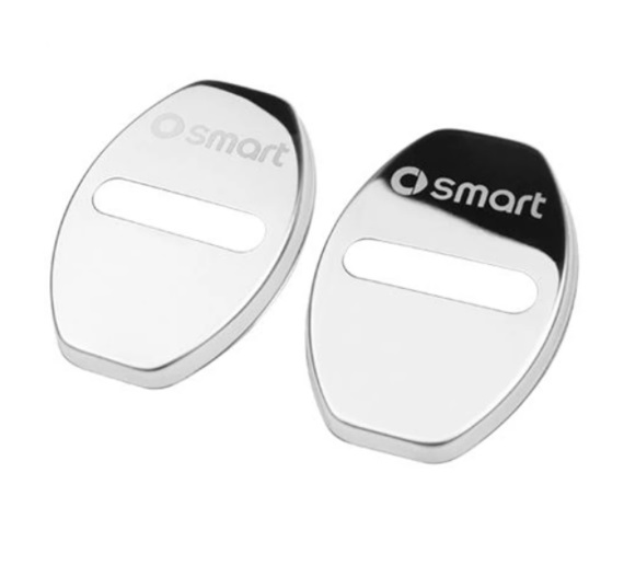Smart Fortwo Stainless Steel Chrome Effect, Red or Black Door Latch Cover - Fortwo 07 - 2014