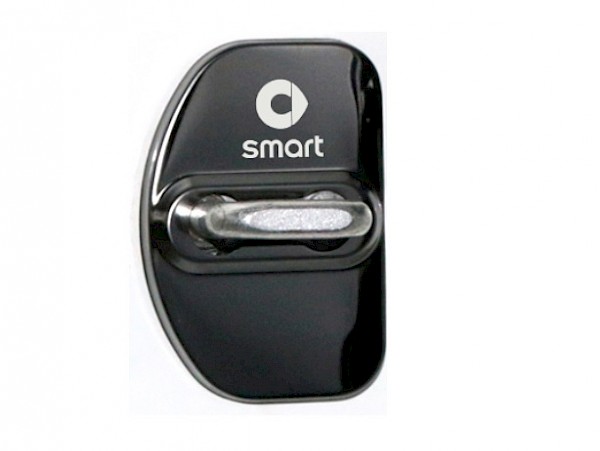 Smart Fortwo Stainless Steel Chrome Effect Red or Black Door Latch Cover - Fortwo 2015 on