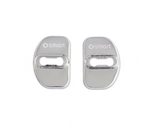 Smart Fortwo Stainless Steel Chrome Effect Red or Black Door Latch Cover - Fortwo 2015 on
