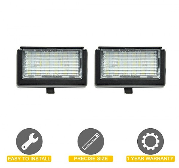 Smart Roadster LED Rear Number Plate Lights Pair
