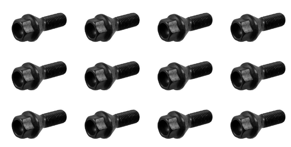 Smart Fortwo Forfour Black Wheel Bolts And Locking Bolts Set - Fortwo Forfour 2015 On