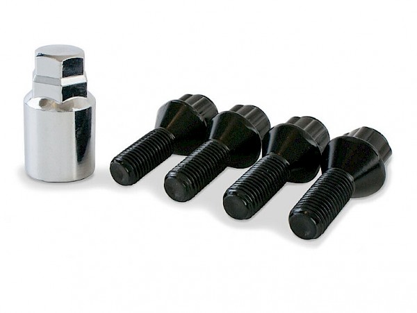 Smart Fortwo Forfour Black Wheel Bolts And Locking Bolts Set - Fortwo Forfour 2015 On