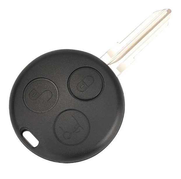 Smart Car 3 Button Key Transmitter with Key Blank - Fortwo Up To 2007
